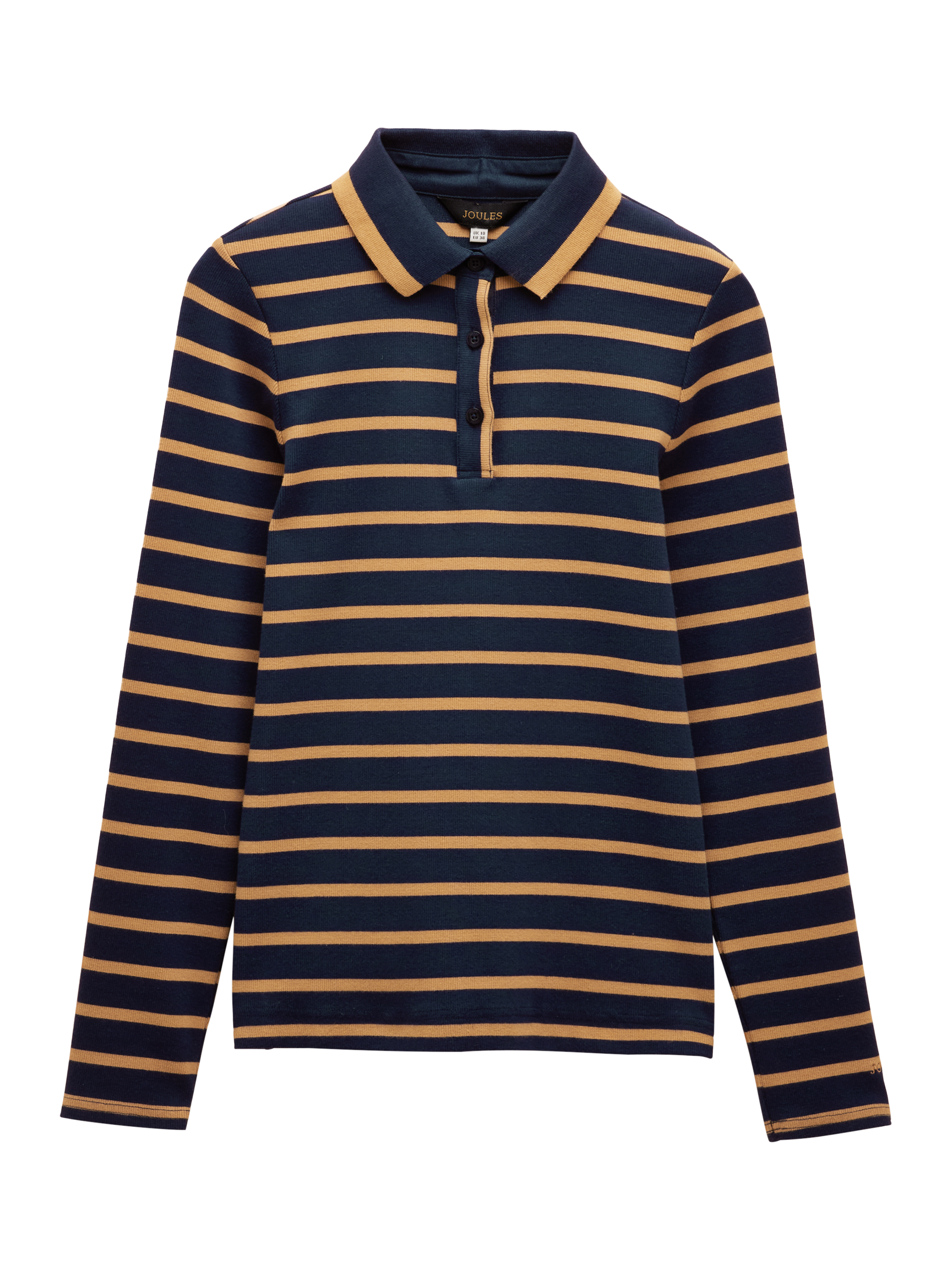 Product image 1 of 5, which shows Joules Fairfield Stripe Polo Shirt, Navy/Multi, 6