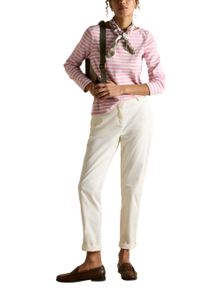 Joules Harbour Breton Stripe Top, Pink/White, Pink/White