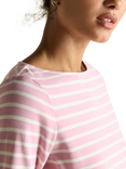 Joules Harbour Breton Stripe Top, Pink/White