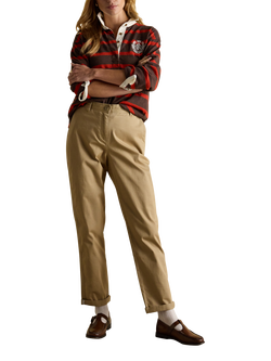 Joules Mid Rise Slim Fit Chinos, Light Brown, Light Brown