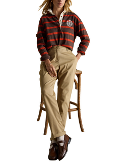 Joules Mid Rise Slim Fit Chinos, Light Brown - view 2, Light Brown