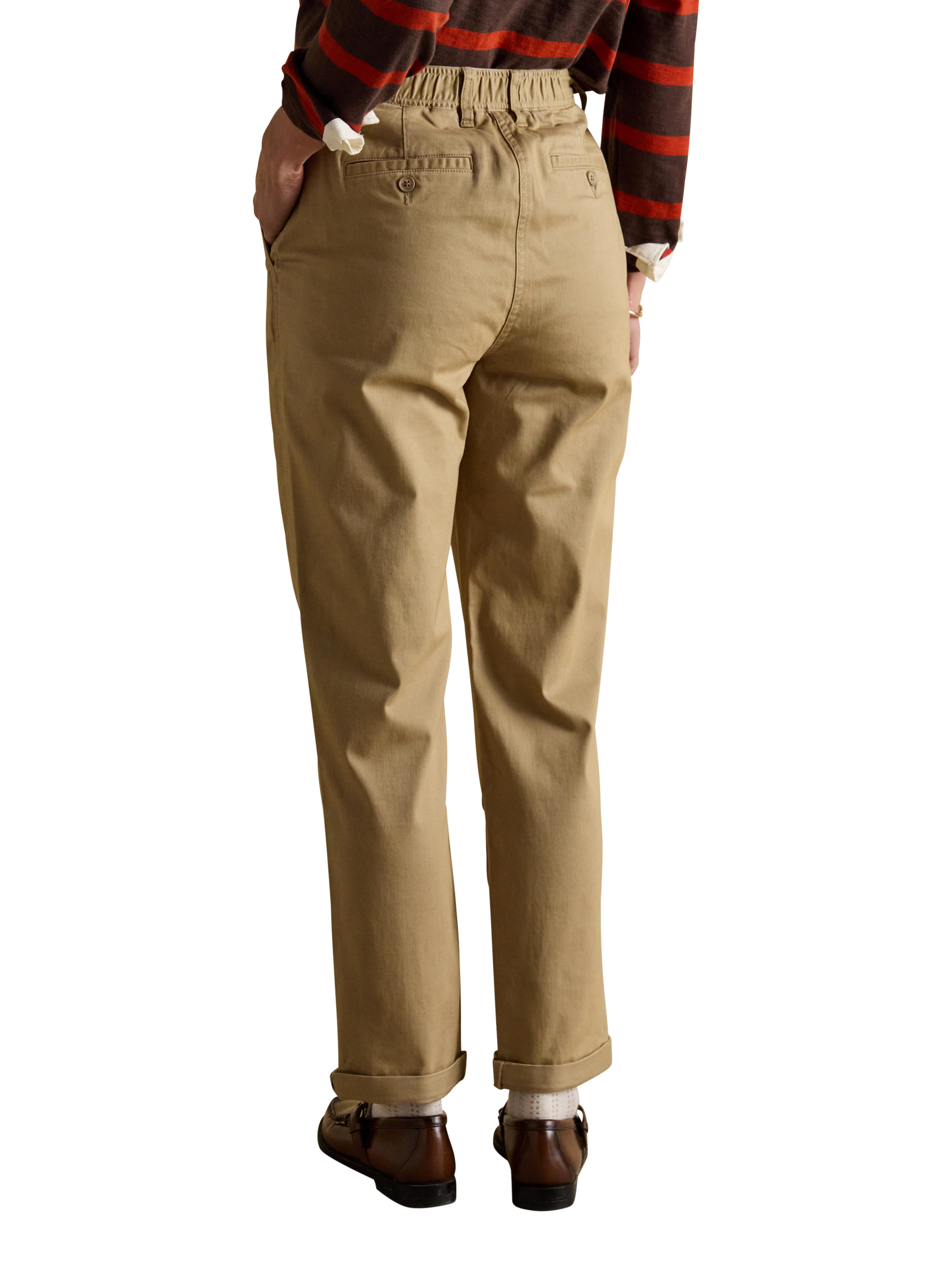 Product image 3 of 9, which shows Joules Mid Rise Slim Fit Chinos, Light Brown, 6