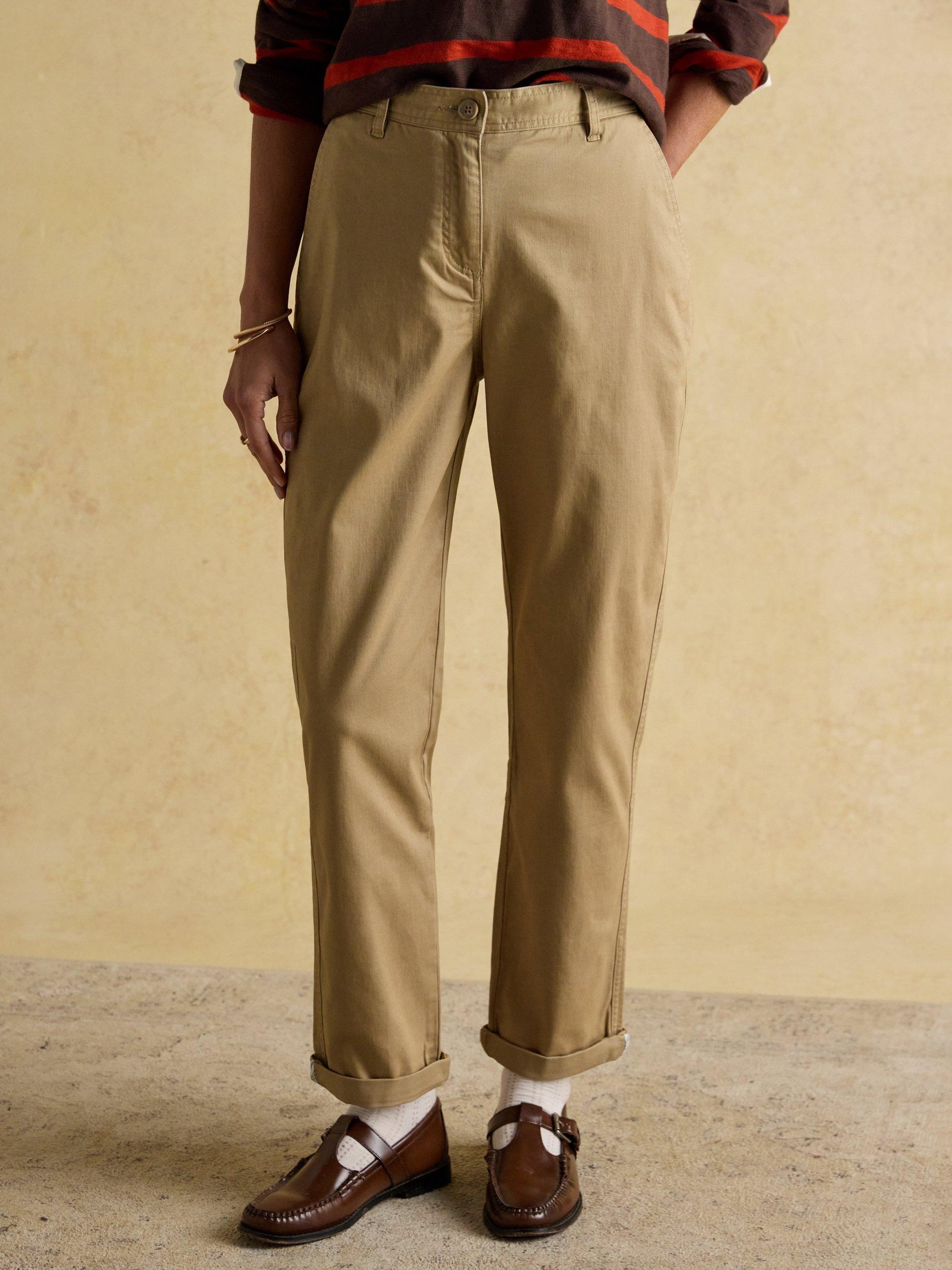 Product image 8 of 9, which shows Joules Mid Rise Slim Fit Chinos, Light Brown, 6