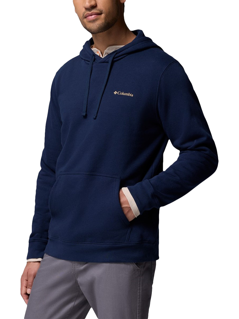 Product image 3 of 4, which shows Columbia Trek Cotton Blend Graphic Hoodie, Collegiate Navy/Meadowland, S