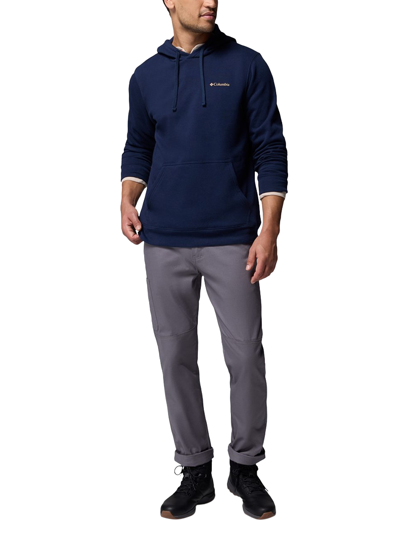Product image 4 of 4, which shows Columbia Trek Cotton Blend Graphic Hoodie, Collegiate Navy/Meadowland, S
