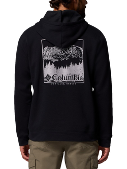 Columbia Trek Cotton Blend Graphic Hoodie - view 2, Black/Meadowland
