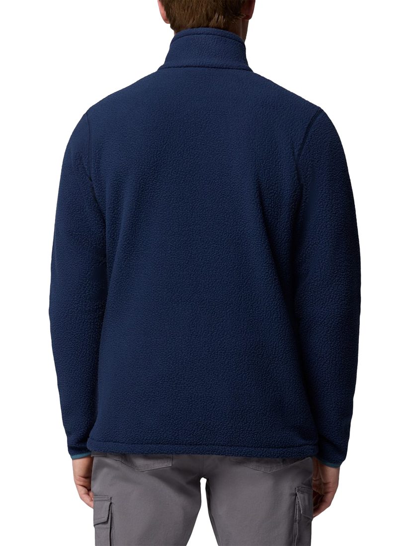 Product image 2 of 4, which shows Columbia Jasper Pebbled Zip Front Fleece Jacket, Collegiate Navy/Everblue, S
