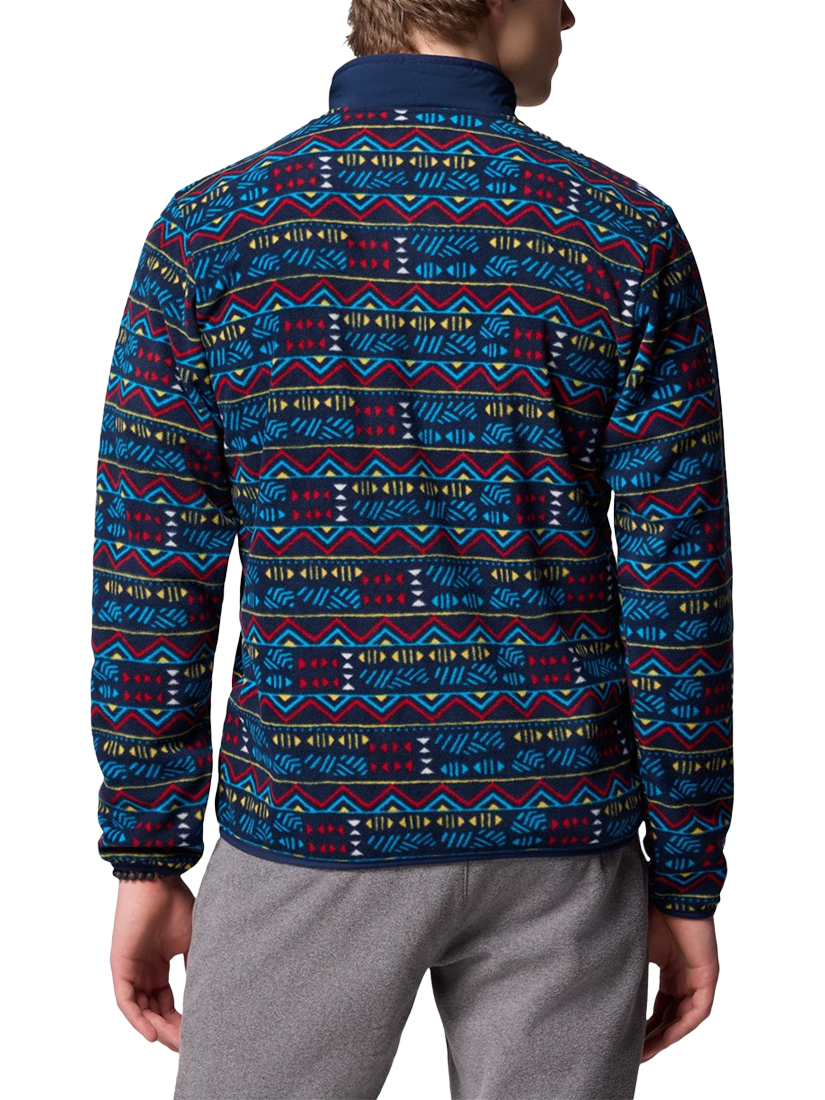Product image 2 of 4, which shows Columbia Sequoia Grove Zip Front Printed Fleece Jacket, Collegiate Navy Horizons, S