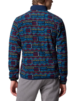 Columbia Sequoia Grove Zip Front Printed Fleece Jacket - view 2, Collegiate Navy Horizons