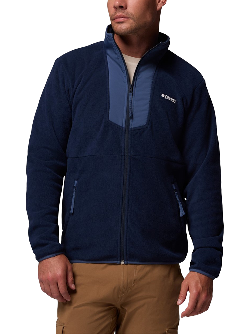 Product image 1 of 4, which shows Columbia Sequoia Grove Zip Front Fleece Jacket, Navy, S