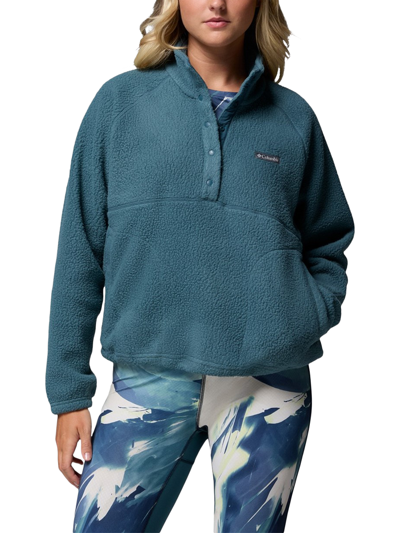 Columbia Jasper Ridge Pebbled Fleece Half Snap Jacket, Everblue