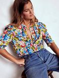 Boden Mutton Sleeve Floral Top, Multi