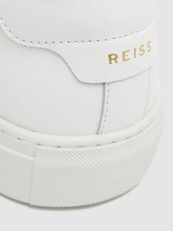 Reiss Finley Leather Trainers - view 2, White