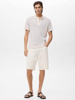 Mango Armip Short Sleeve Polo Shirt - view 2, Natural White