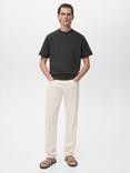 Mango Bambula Cotton Blend Regular Fit Short Sleeve T-Shirt