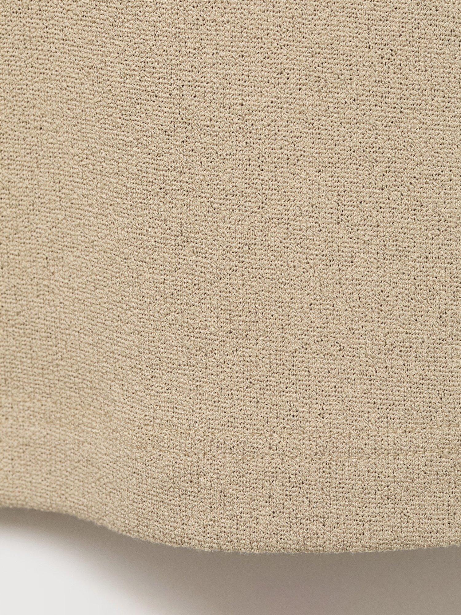 Product image 5 of 8, which shows Mango Gare Cotton Blend T-Shirt, Light Beige, S