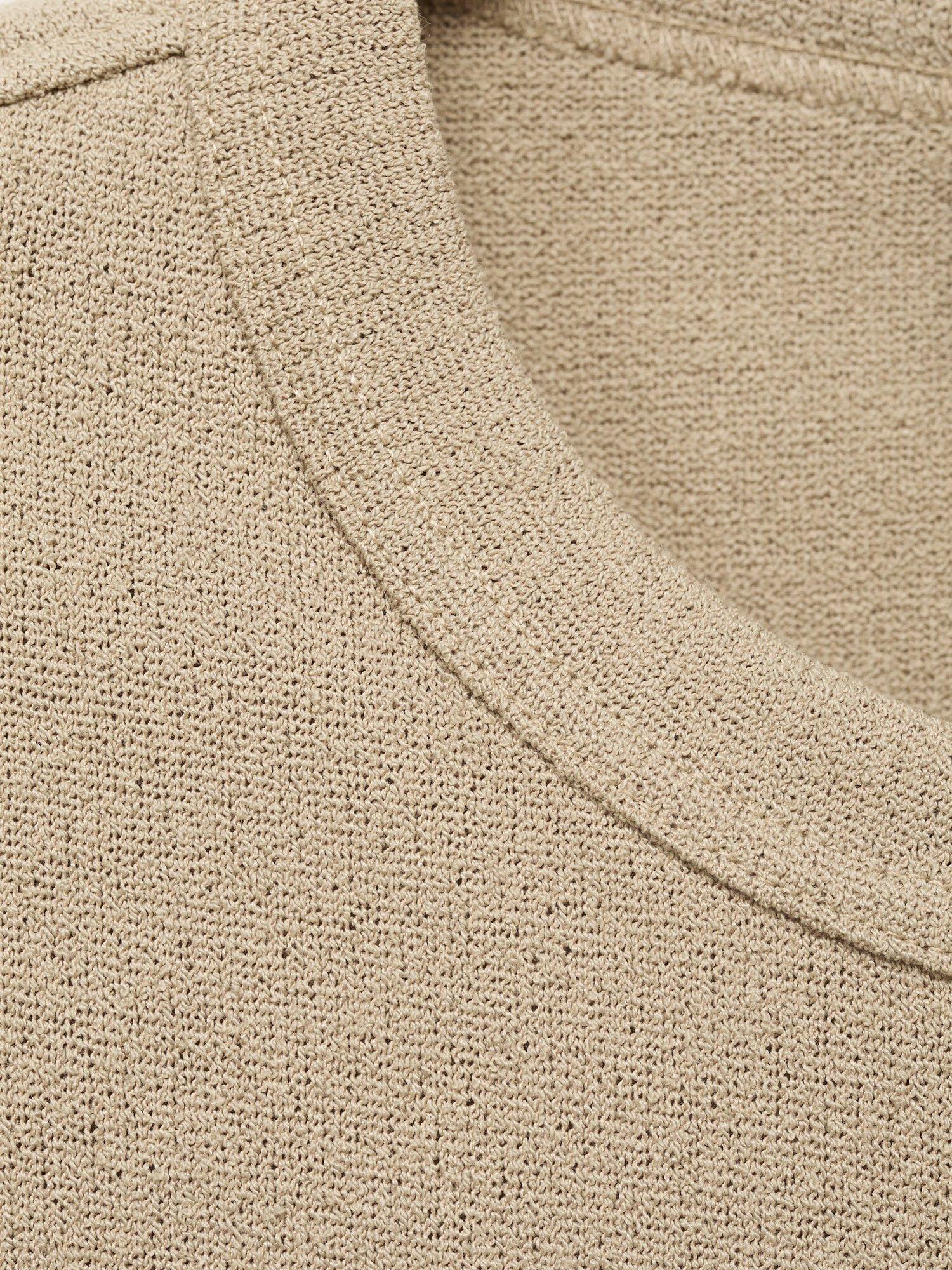 Product image 8 of 8, which shows Mango Gare Cotton Blend T-Shirt, Light Beige, S