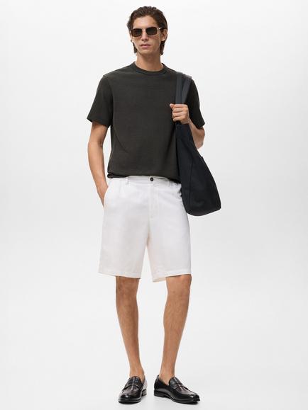Mango Gare Cotton Blend T-Shirt - view 2, Charcoal