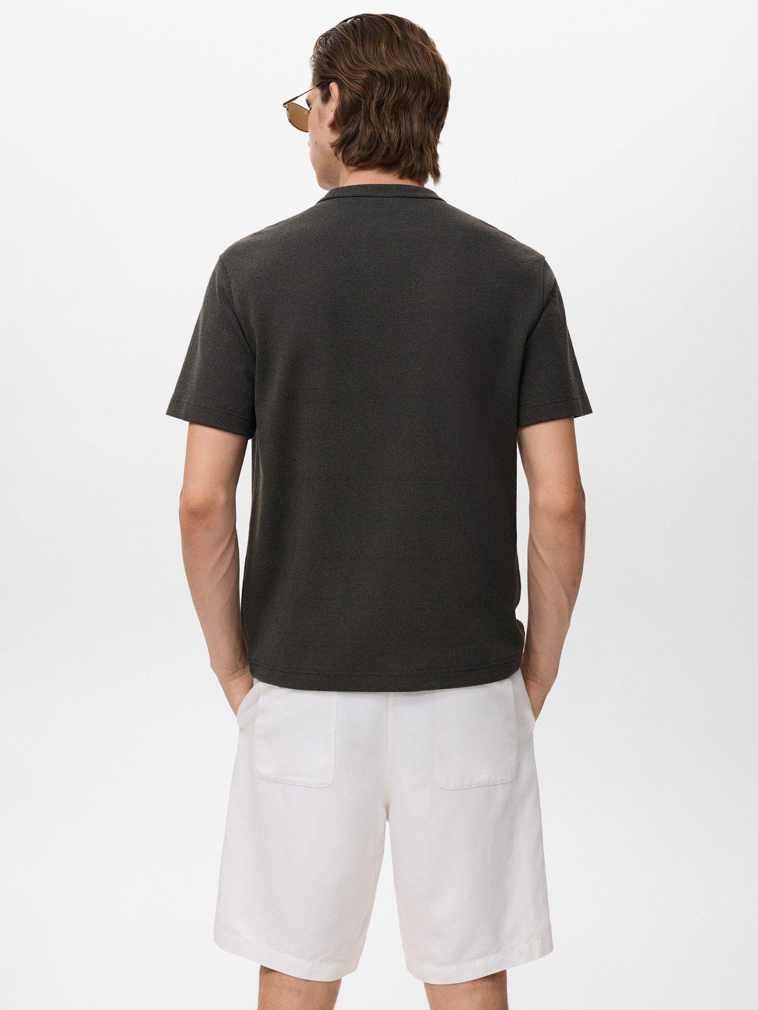 Product image 4 of 8, which shows Mango Gare Cotton Blend T-Shirt, Charcoal, XS