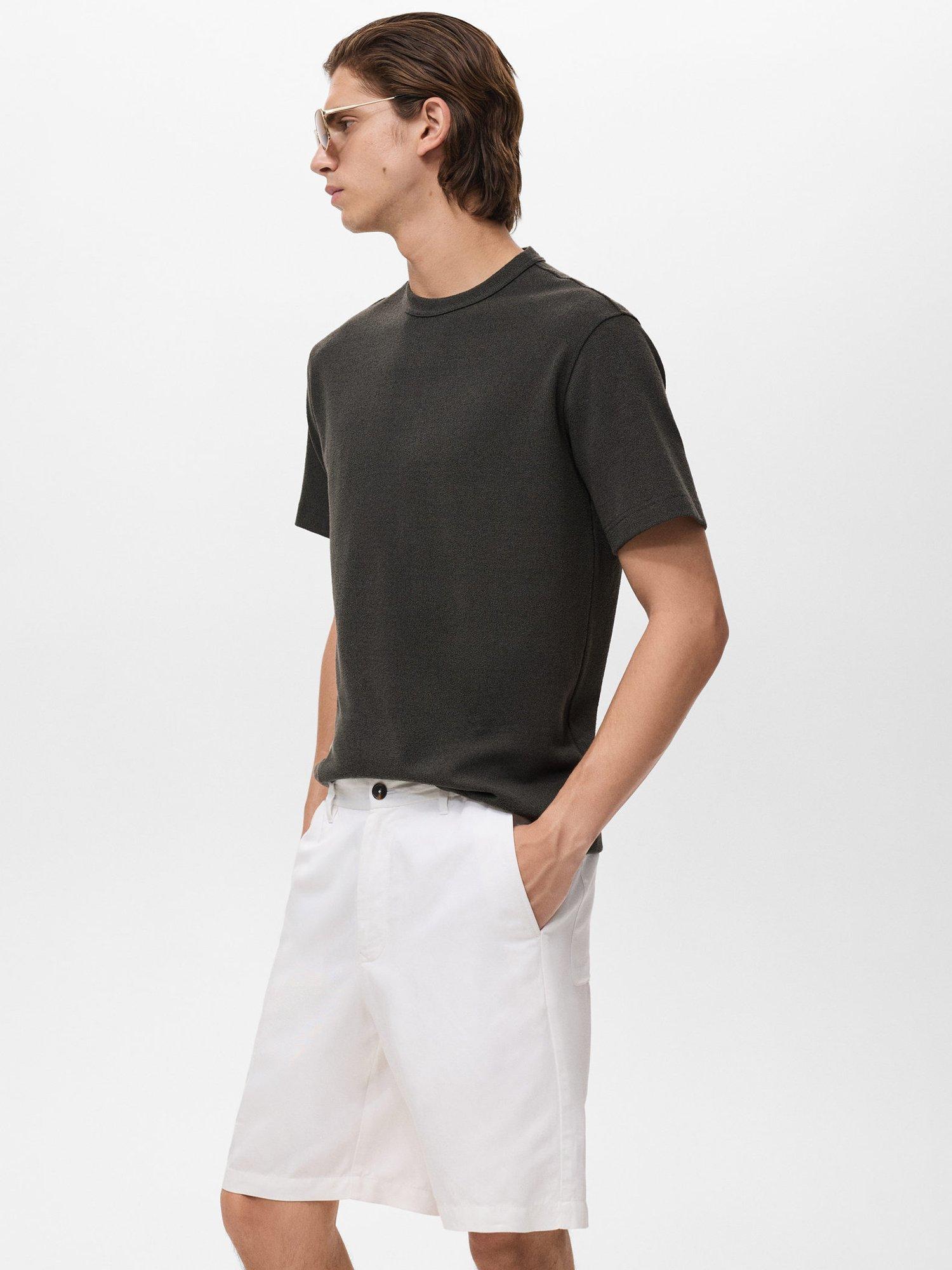 Product image 7 of 8, which shows Mango Gare Cotton Blend T-Shirt, Charcoal, XS