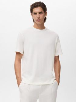 Mango Gare Cotton Blend T-Shirt, Natural White