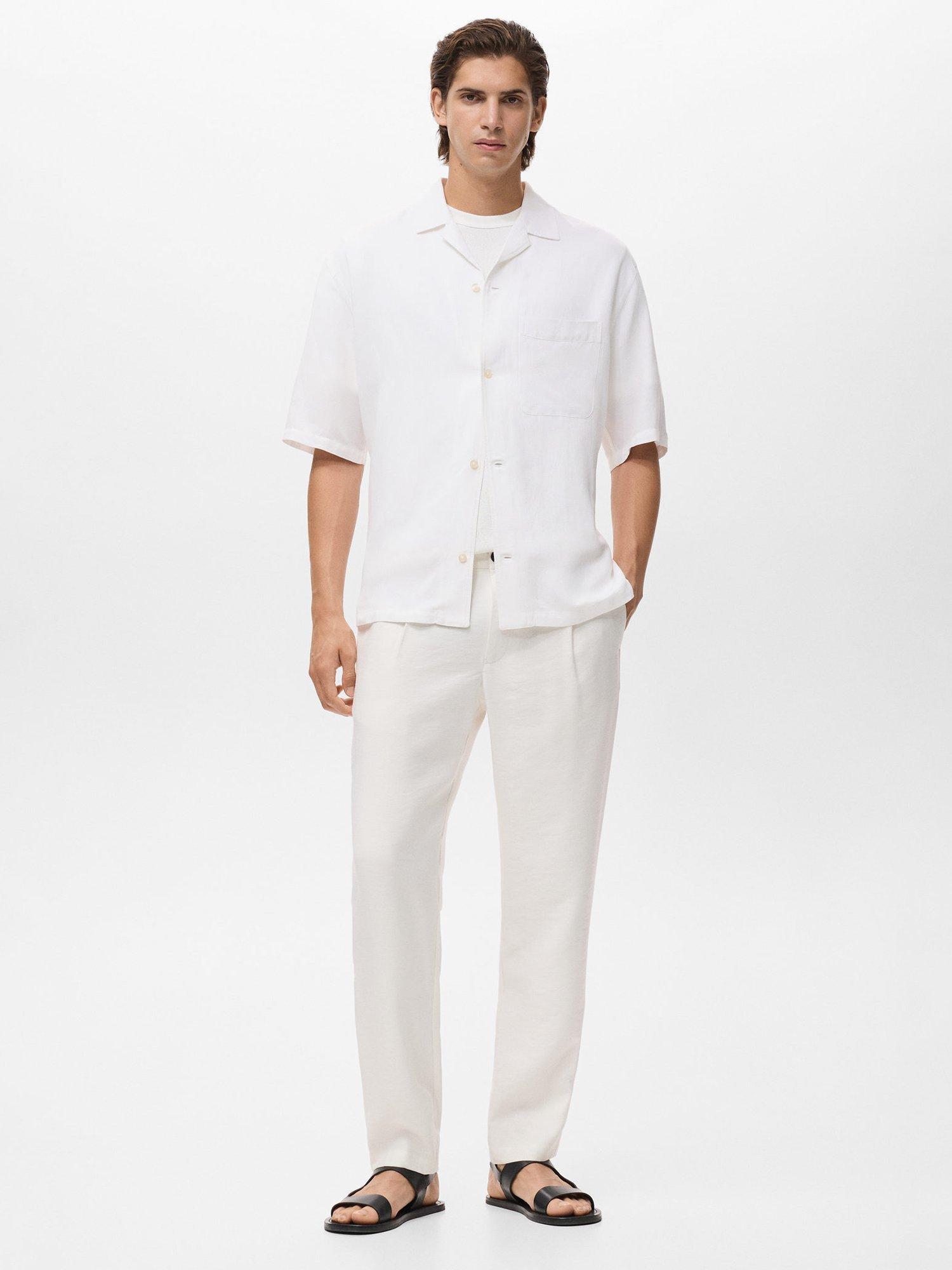 Product image 2 of 8, which shows Mango Gare Cotton Blend T-Shirt, Natural White, XS