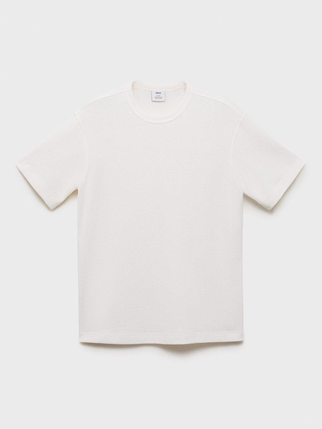 Product image 3 of 8, which shows Mango Gare Cotton Blend T-Shirt, Natural White, XS