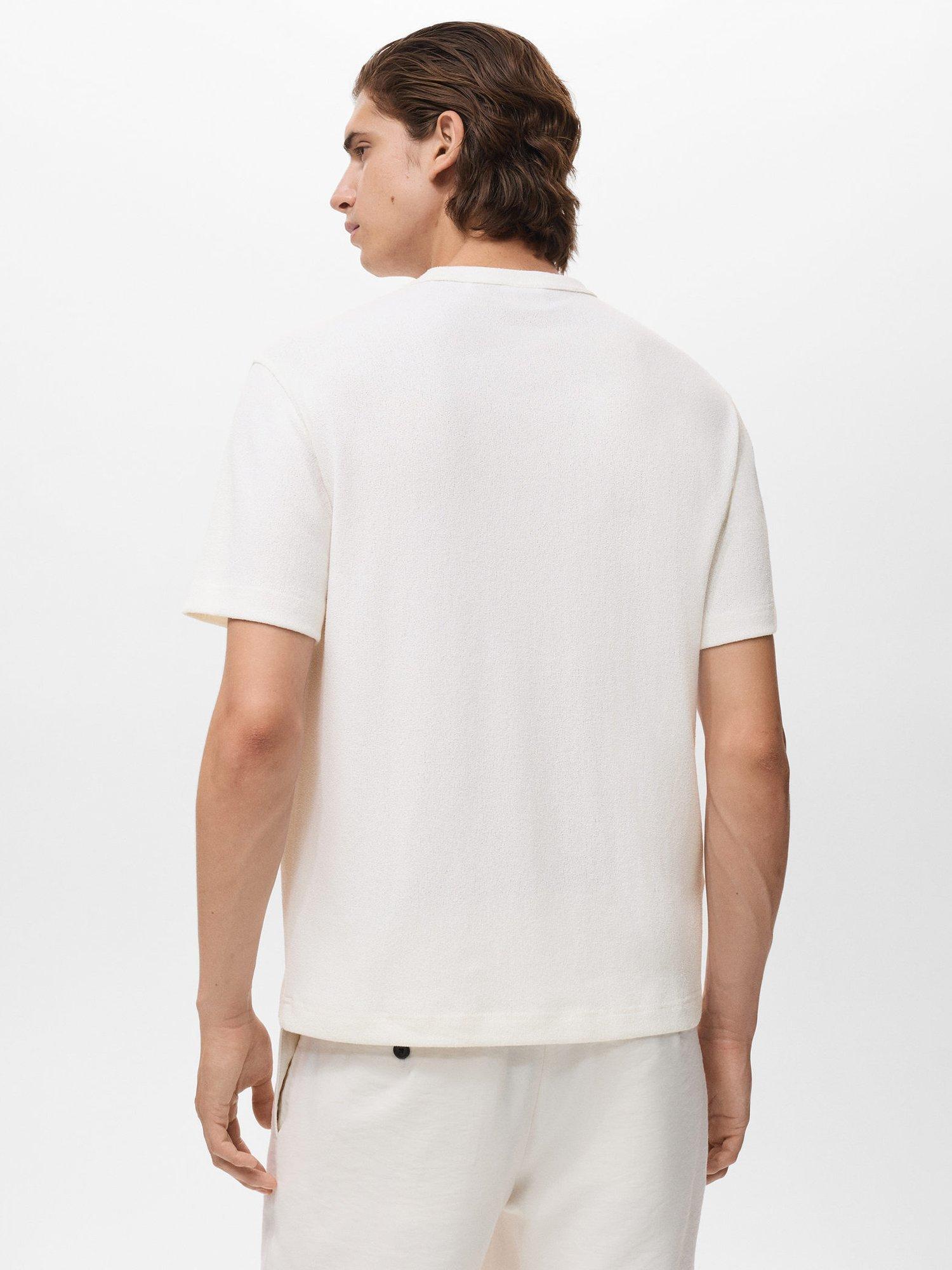 Product image 4 of 8, which shows Mango Gare Cotton Blend T-Shirt, Natural White, XS