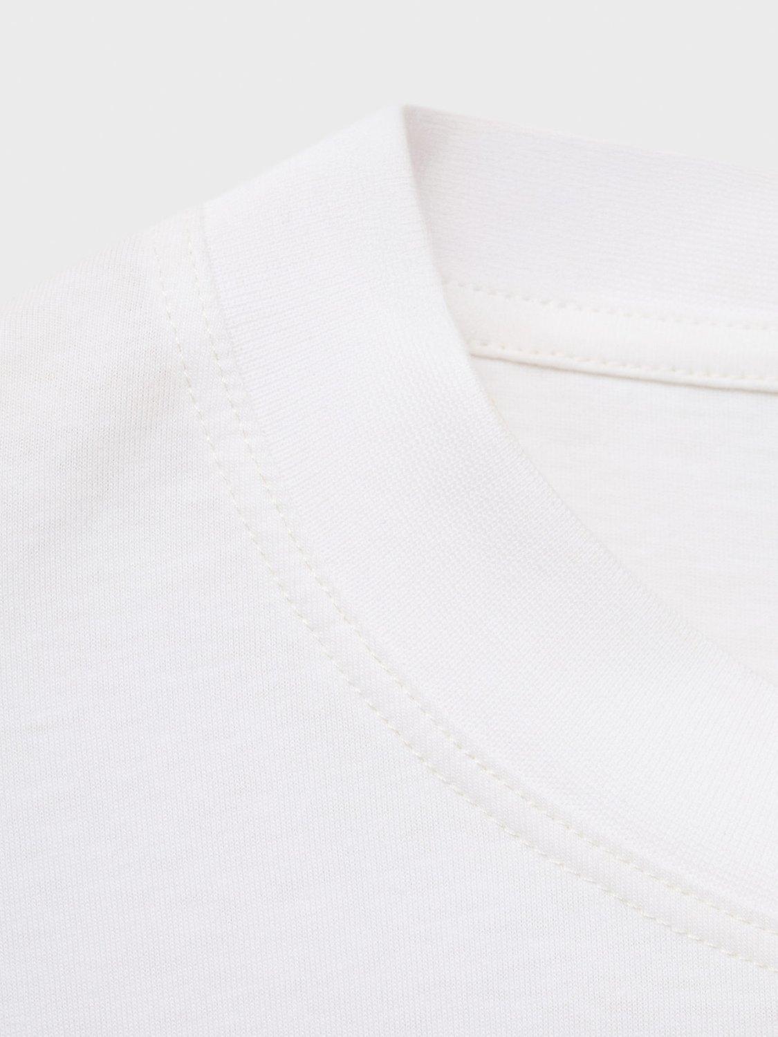 Product image 5 of 8, which shows Mango Single Cotton Boxy Fit T-Shirt, Natural White, S