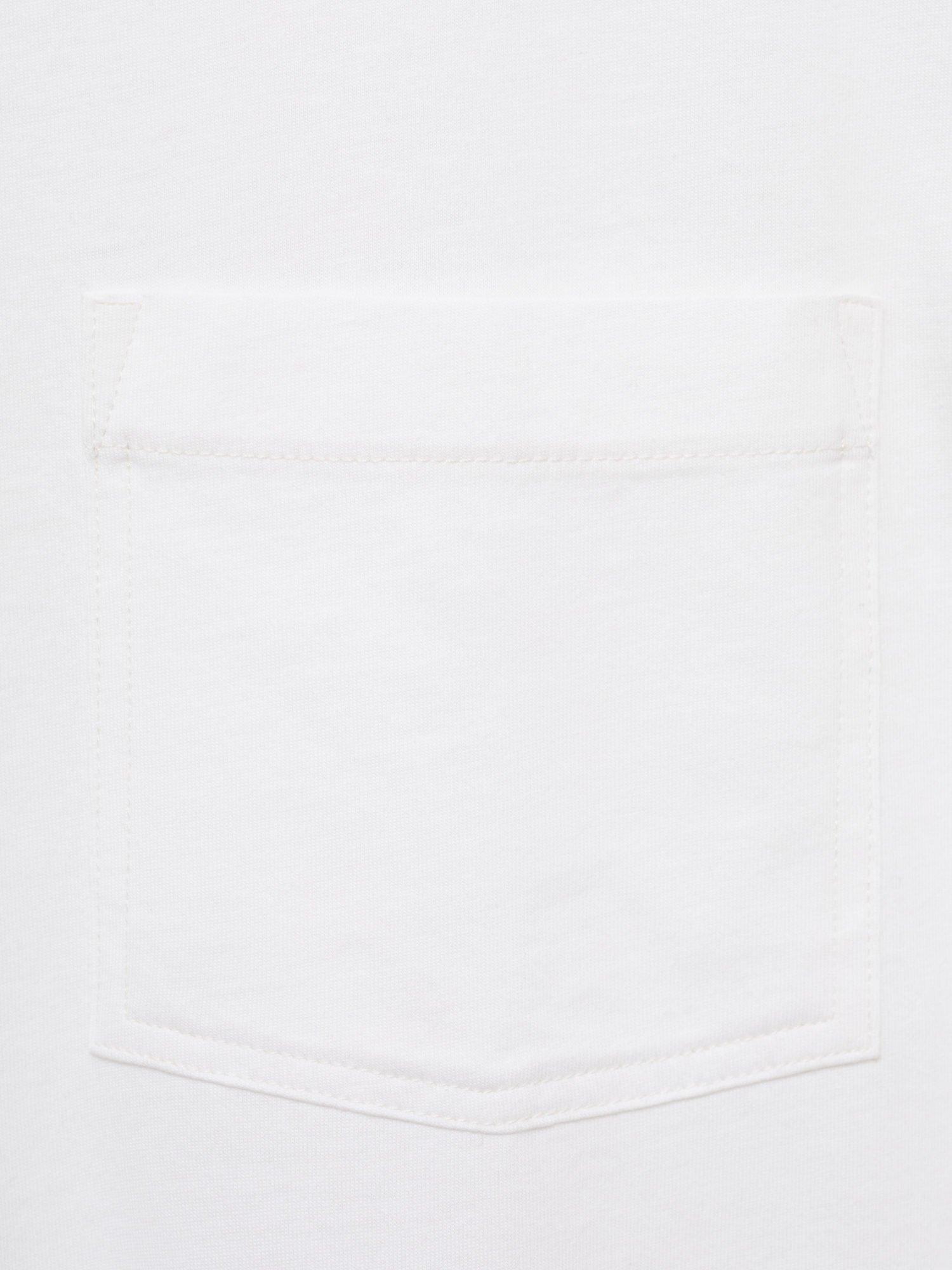 Product image 8 of 8, which shows Mango Single Cotton Boxy Fit T-Shirt, Natural White, S