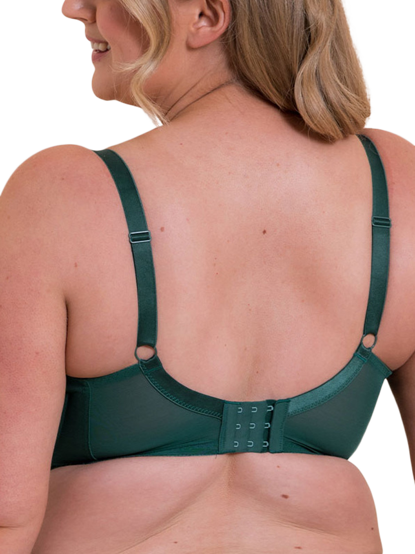 Product image 2 of 8, which shows Curvy Kate Victory Non Padded Side Support Balcony Bra, Forest Green, 30D