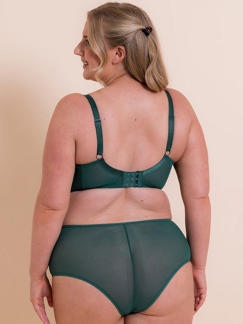 Product image 8 of 8, which shows Curvy Kate Victory Non Padded Side Support Balcony Bra, Forest Green, 30D