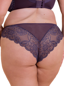 Curvy Kate LoveLace Brazilian Knickers - view 2, Deep Purple