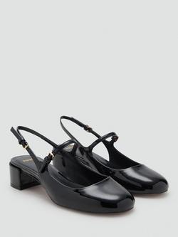 Mango Ada Patent Leather Effect Block Heel Mary Jane Shoes - view 2, Black