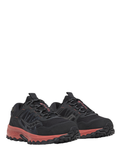 Saucony Grid Peak GTX Lace Up Trainers, Black/Brick - view 2, Black/Brick