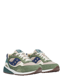Saucony Shadow 6000 Leather Trainers, Green - view 2, Green