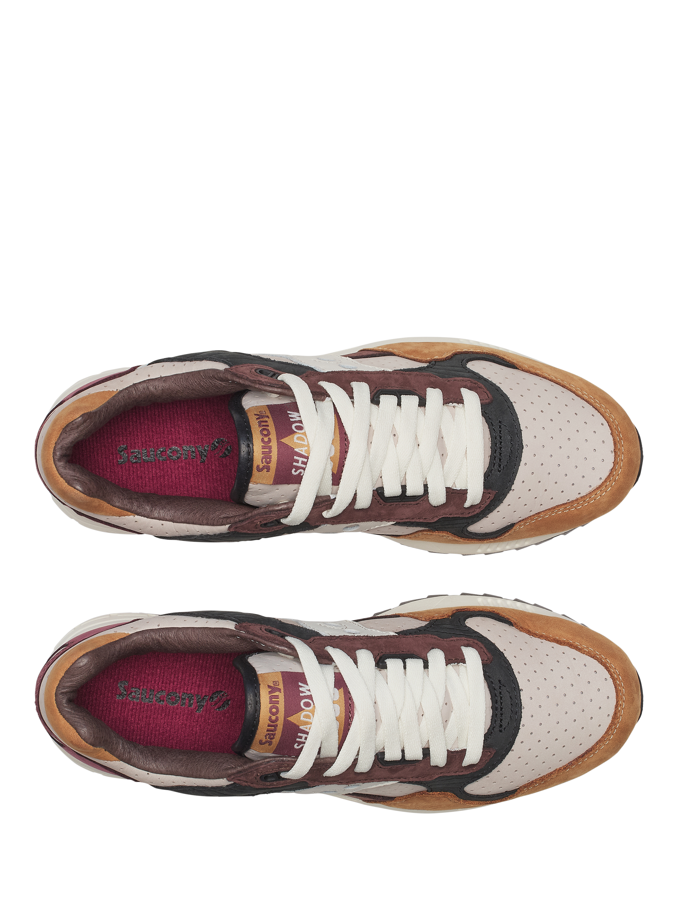 Product image 5 of 6, which shows Saucony Shadow 6000 Lace Up Trainers, Red/Orange, 8