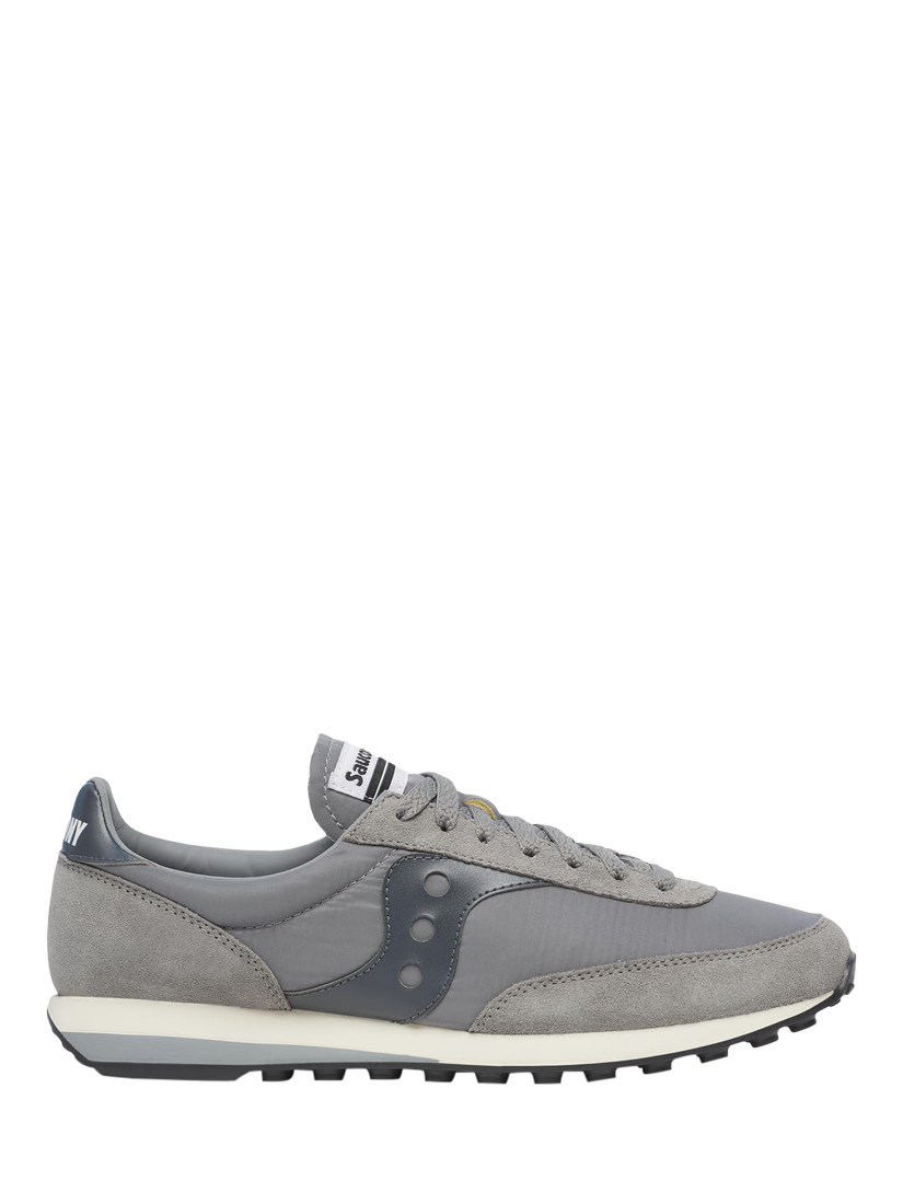 Product image 1 of 6, which shows Saucony Trainer 80 Lace Up Trainers, Grey, 7
