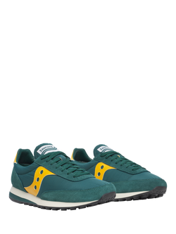 Saucony Trainer 80 Lace Up Trainers - view 2, Green/Yellow