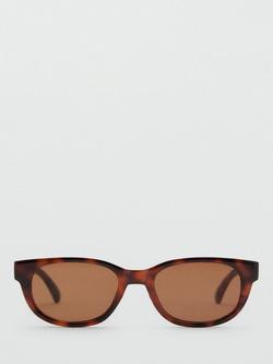 Mango Levanzo Sunglasses, Dark Brown - view 2, Dark Brown