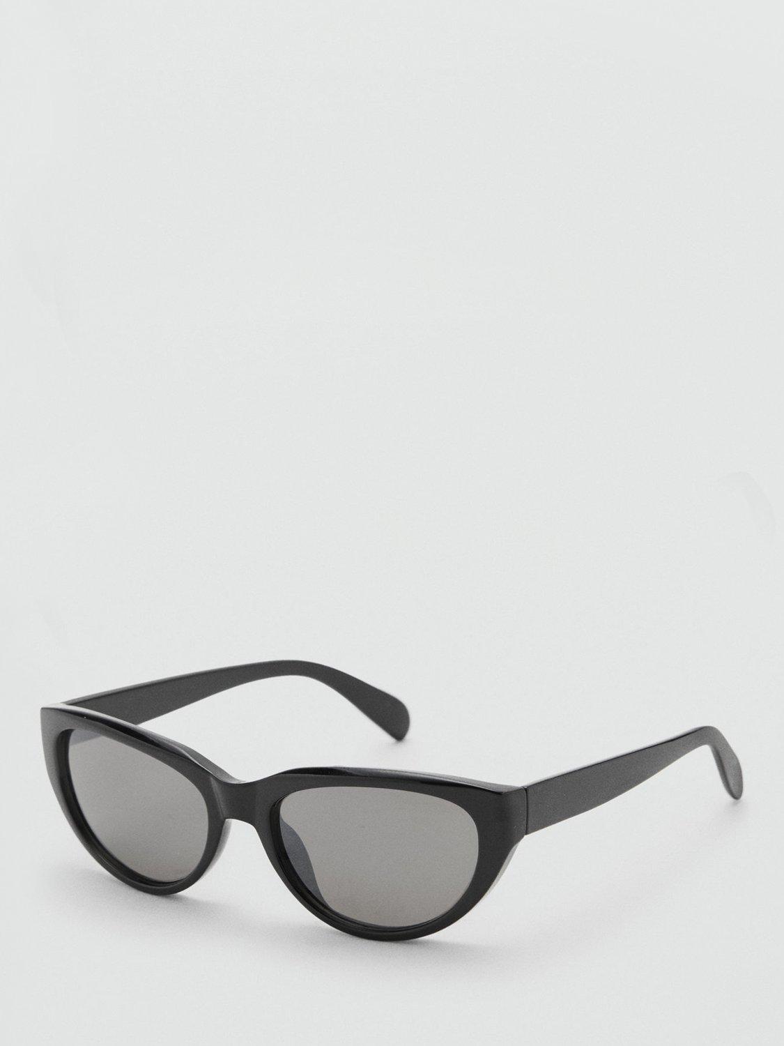 Product image 2 of 4, which shows Mango Ibiza Cat Eye Sunglasses, Black/Grey