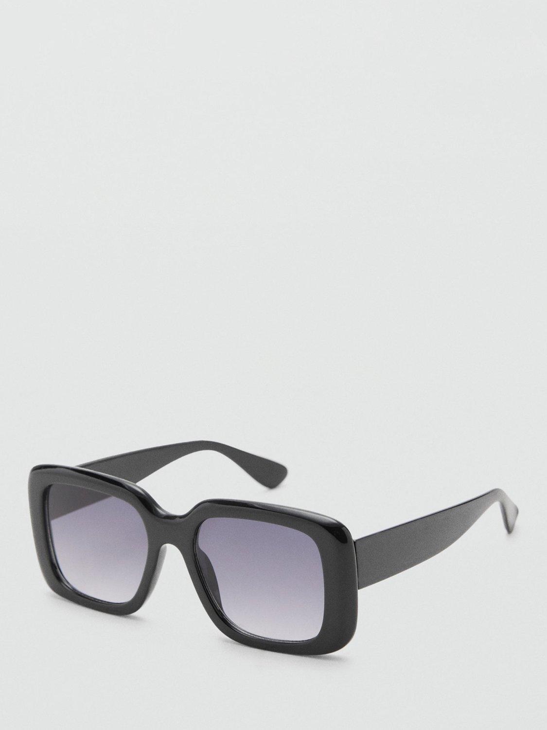 Product image 2 of 11, which shows Mango Lipari Square Framed Sunglasses, Black/Purple Gradient, One Size