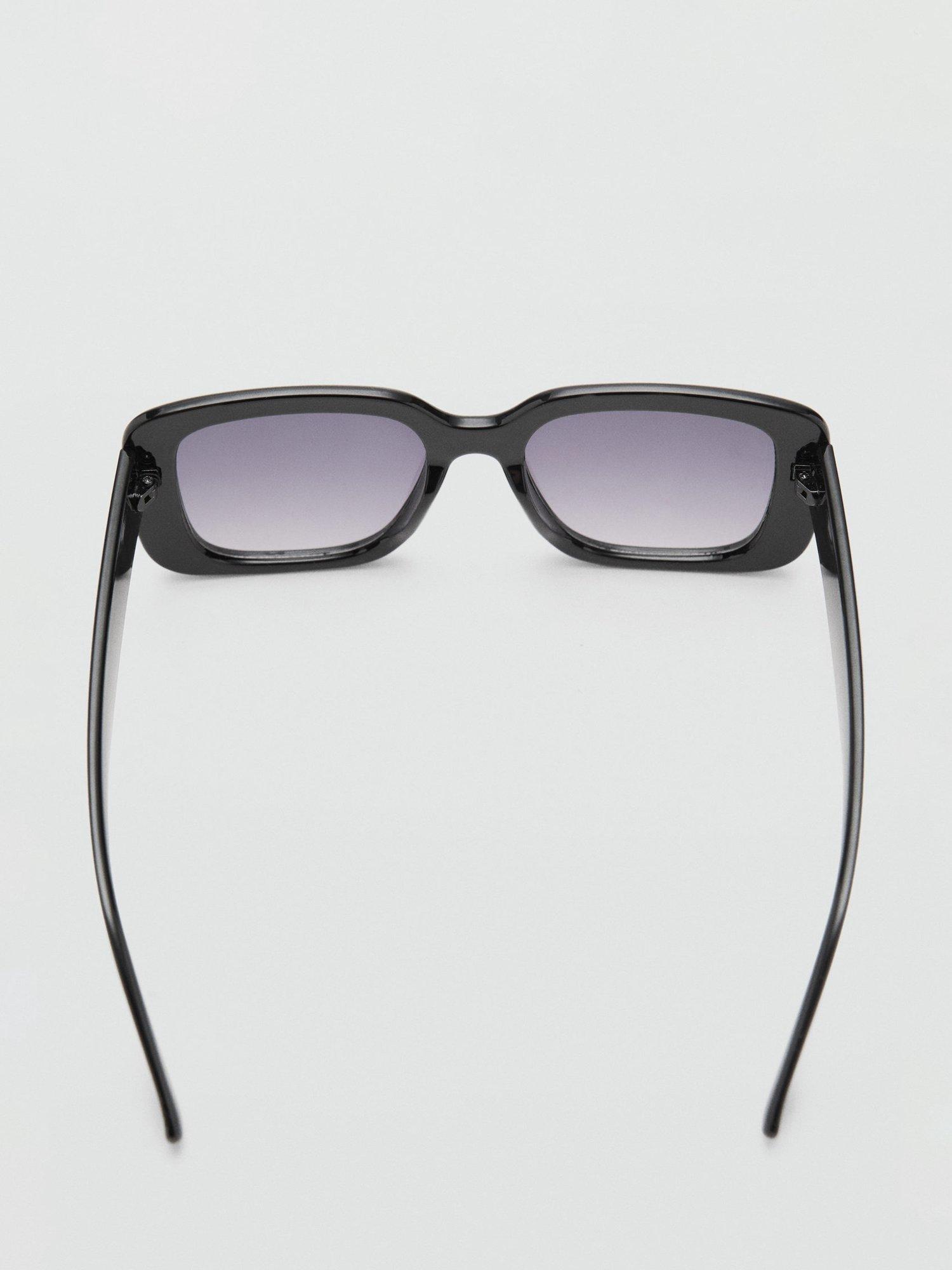 Product image 3 of 11, which shows Mango Lipari Square Framed Sunglasses, Black/Purple Gradient, One Size