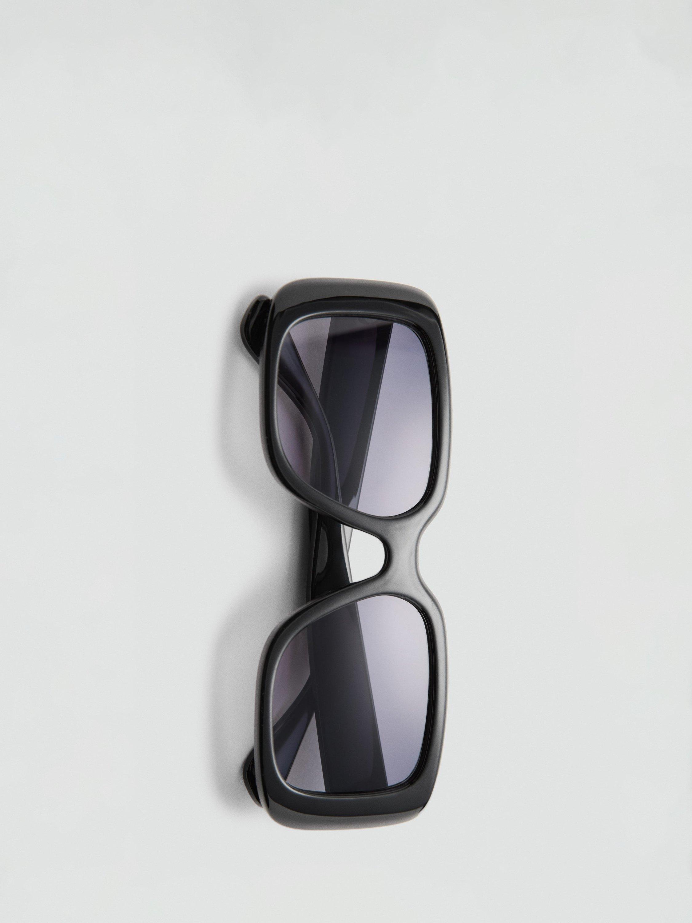 Product image 4 of 11, which shows Mango Lipari Square Framed Sunglasses, Black/Purple Gradient, One Size