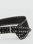 Mango Studded Sash Belt, Black
