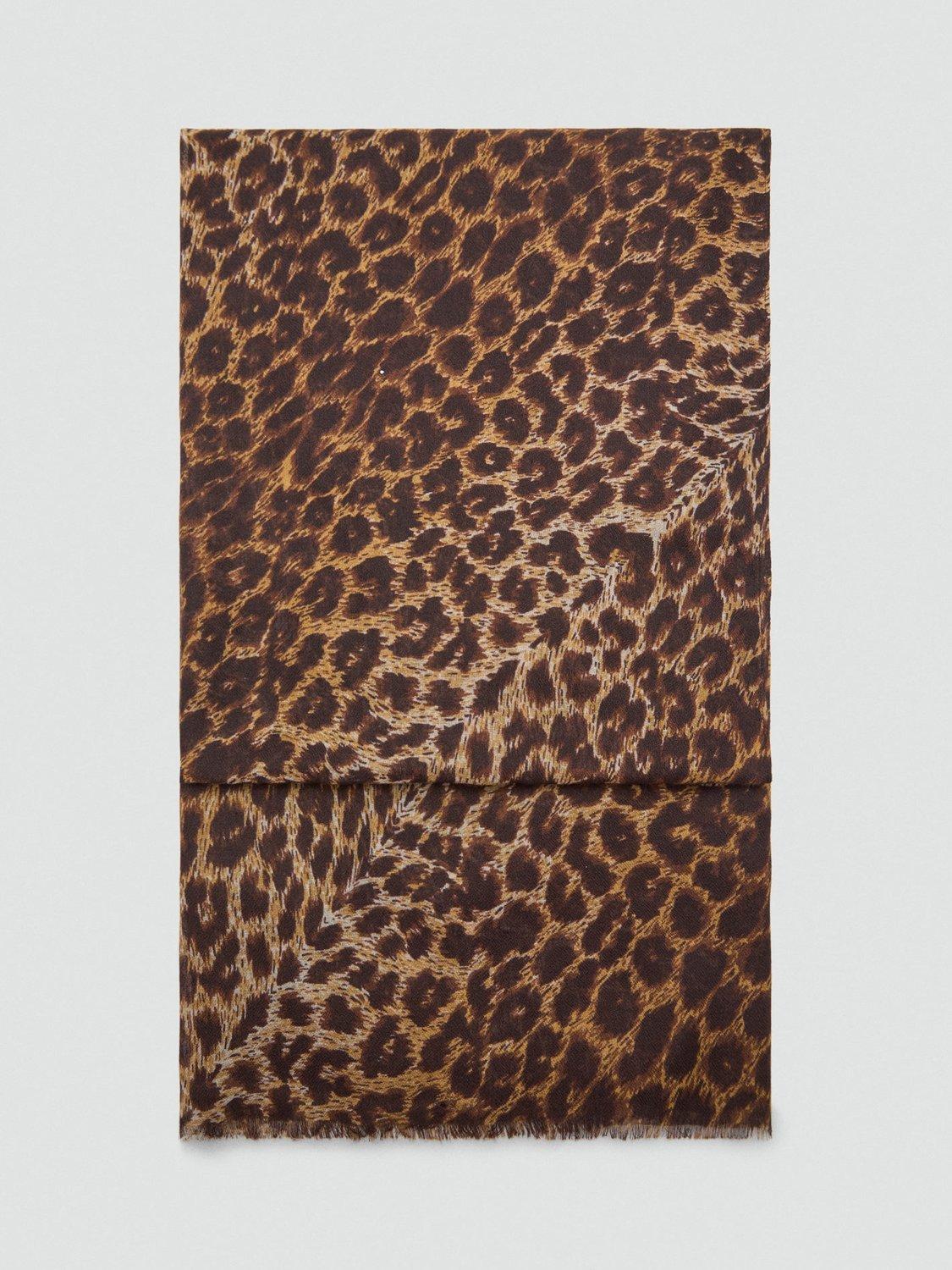 Mango Animal Print Scarf