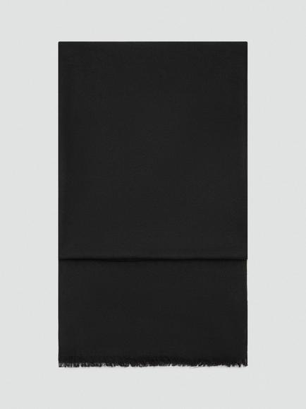 Mango Givy Frayed Edge Scarf, Black, Black