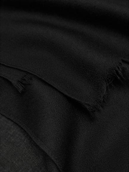 Mango Givy Frayed Edge Scarf, Black - view 2, Black