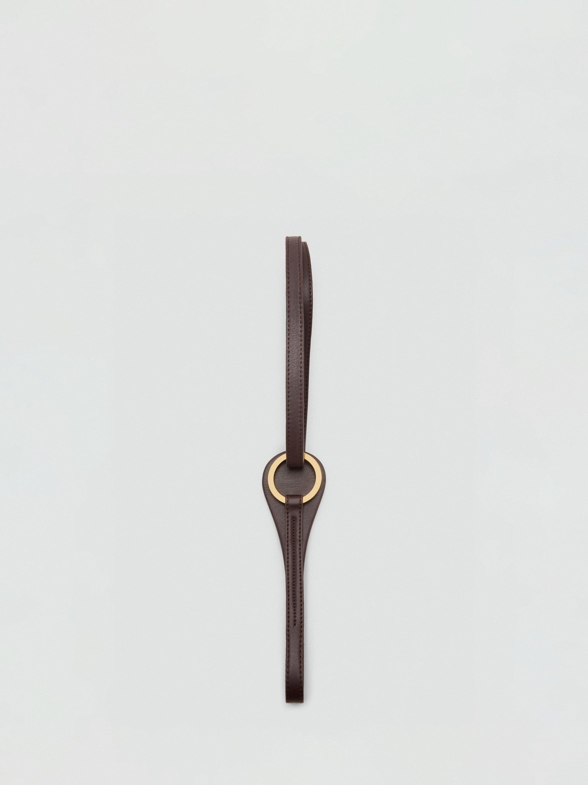 Product image 4 of 4, which shows Mango Thin Maxi Buckle Belt, Dark Brown, M