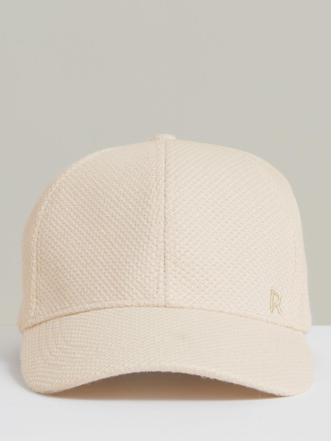 Reiss Cassie Waffle Knit Baseball Cap, Natural